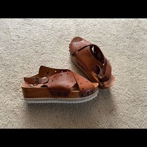 Giordana F. Platform Italian Sandals (unworn)